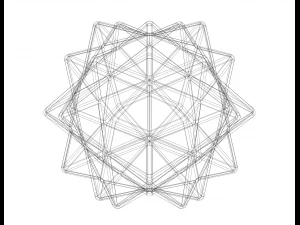 Wireframe Shape Compound of Five Octahedra 3D Print Model