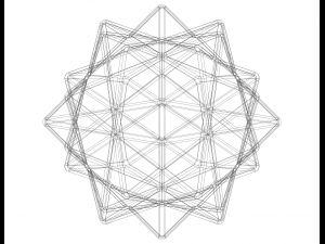 Wireframe Shape Compound of Five Octahedra 3Dプリントモデル