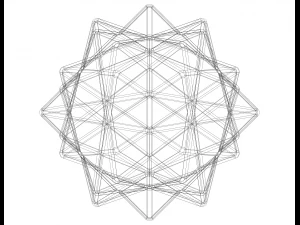 Wireframe Shape Compound of Five Octahedra 3D Print Model