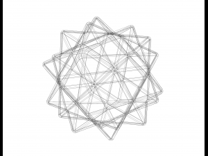 Wireframe Shape Compound of Five Octahedra 3Dプリントモデル