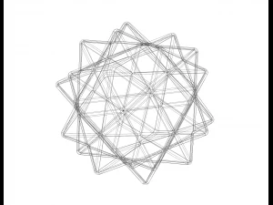 Wireframe Shape Compound of Five Octahedra 3D Print Model
