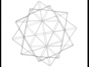 Wireframe Shape Compound of Five Octahedra 3Dプリントモデル