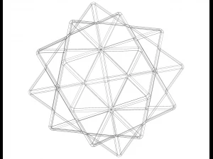 Wireframe Shape Compound of Five Octahedra 3D Print Model