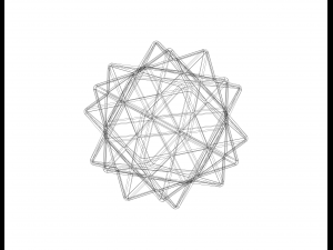 Wireframe Shape Compound of Five Octahedra 3Dプリントモデル