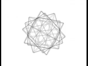 Wireframe Shape Compound of Five Octahedra 3D Print Model