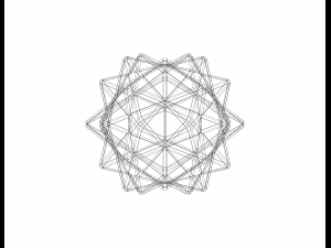 Wireframe Shape Compound of Five Octahedra 3Dプリントモデル