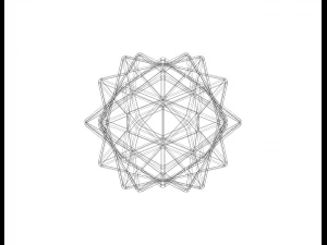 Wireframe Shape Compound of Five Octahedra 3D Print Model