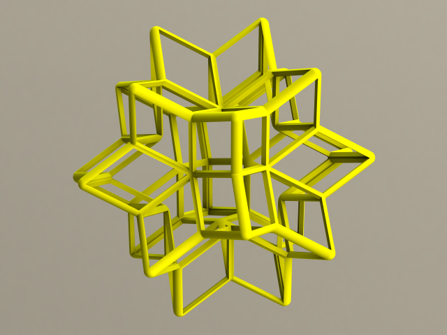 Wireframe Shape Rhombic Hexecontahedron 3D-Druckmodell .c4d .max .obj .3ds .fbx .stl .blend 