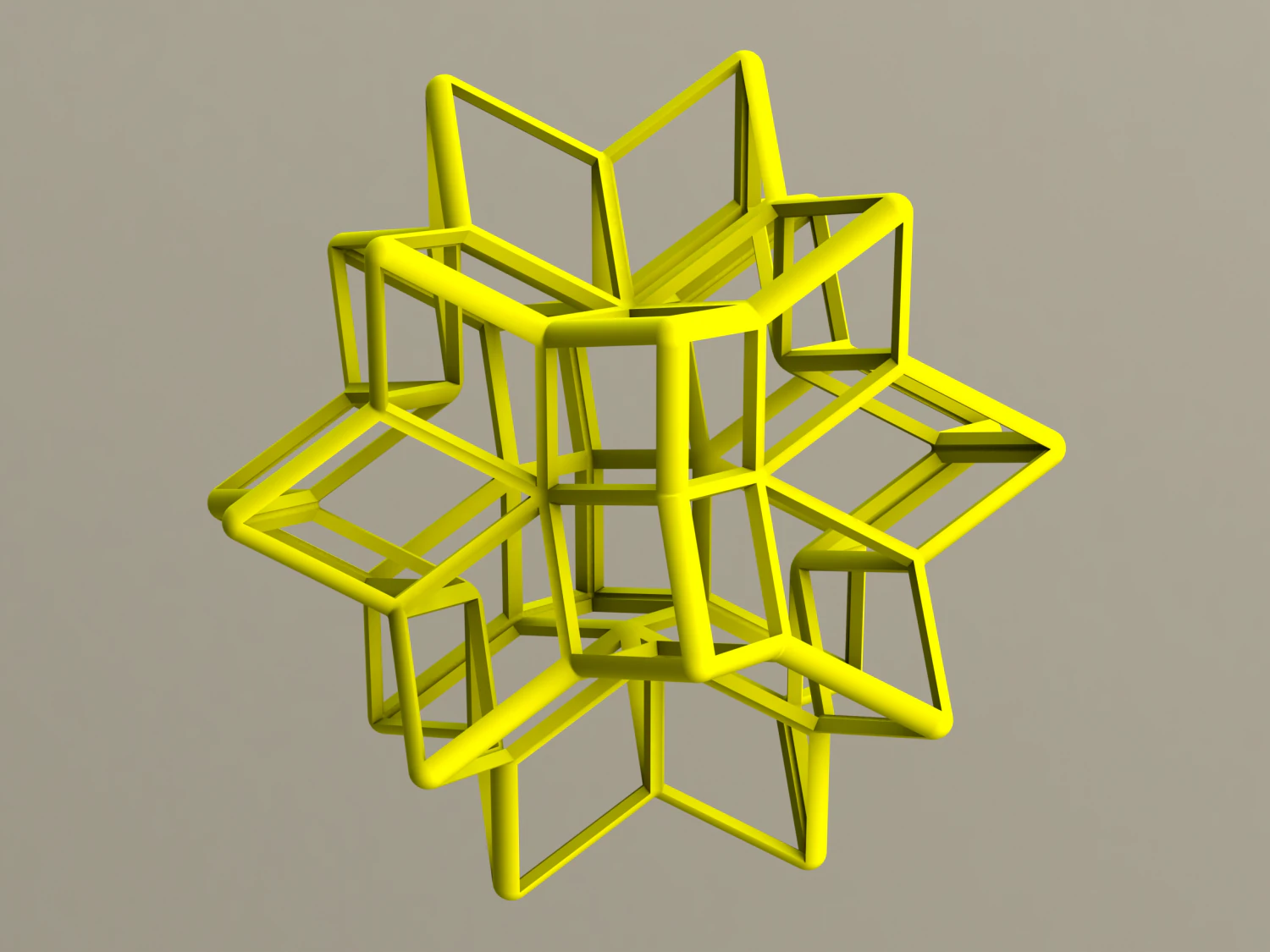 Wireframe Shape Rhombic Hexecontahedron 3D Print Model .c4d .max .obj .3ds .fbx .stl .blend