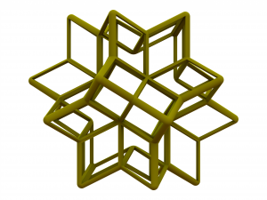 Wireframe Shape Rhombic Hexecontahedron 3D-Druckmodell
