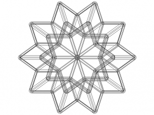Wireframe Shape Rhombic Hexecontahedron 3D-Druckmodell