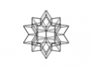 Wireframe Shape Rhombic Hexecontahedron 3D-Druckmodell