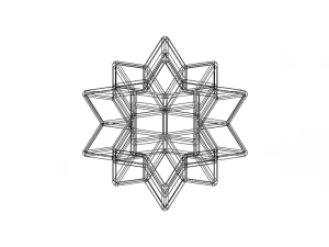 Wireframe Shape Rhombic Hexecontahedron 3D Print Model