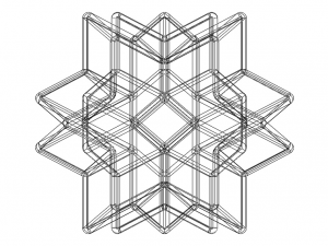 Wireframe Shape Rhombic Hexecontahedron 3D-Druckmodell
