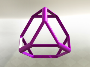 Wireframe Shape Truncated Tetrahedron 3D 프린트 모델