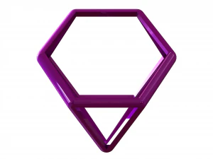 Wireframe Shape Truncated Tetrahedron 3D Print Model