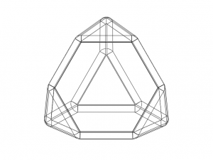 Wireframe Shape Truncated Tetrahedron 3D Baskı Modeli