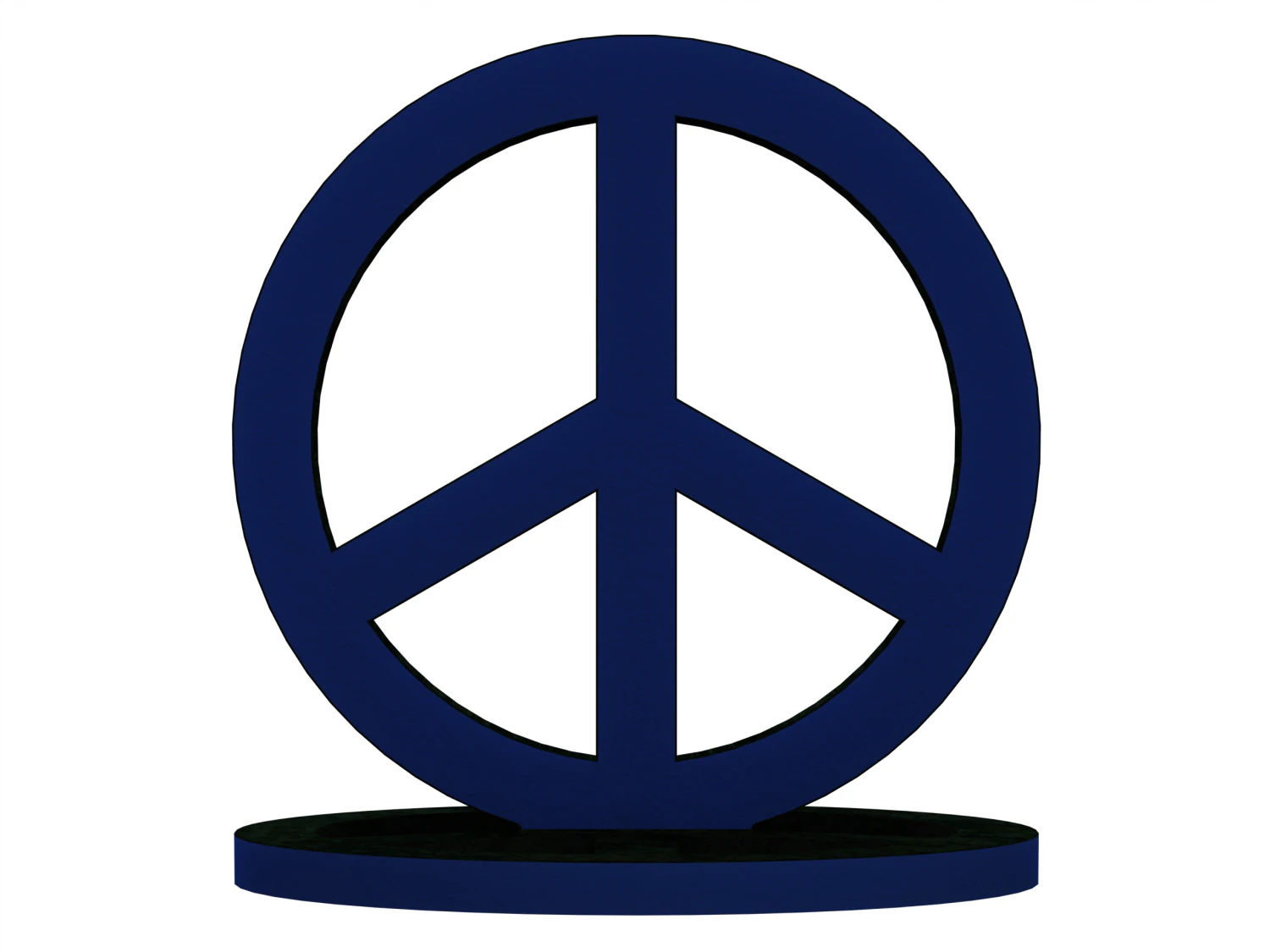 Plastic Peace Symbols Stand 3D Print Model .c4d .max .obj .3ds .fbx .stl .blend