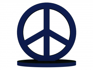 Plastic Peace Symbols Stand 3Dプリントモデル