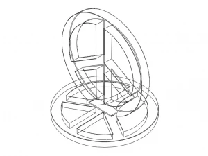 Plastic Peace Symbols Stand 3D Print Model