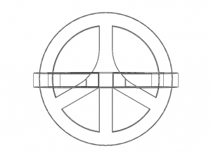 Plastic Peace Symbols Stand Model Cetak 3D