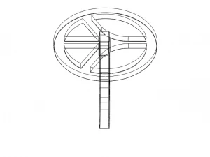 Plastic Peace Symbols Stand 3D Print Model