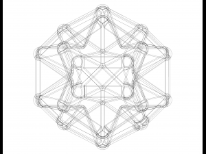 Wireframe Shape Excavated Dodecahedron 3Dプリントモデル