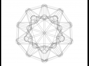 Wireframe Shape Excavated Dodecahedron 3Dプリントモデル