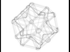 Wireframe Shape Excavated Dodecahedron 3Dプリントモデル