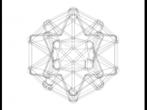 Wireframe Shape Excavated Dodecahedron 3Dプリントモデル