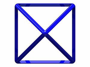 Wireframe Shape Octahedron 3D Print Model