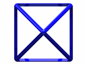 Wireframe Shape Octahedron 3D Print Model