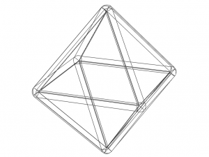 Wireframe Shape Octahedron 3D Print Model