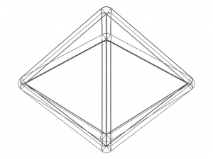 Wireframe Shape Octahedron 3D Print Model