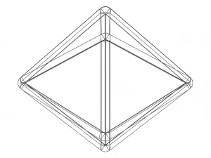 Wireframe Shape Octahedron 3D Print Model