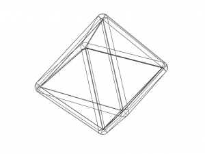Wireframe Shape Octahedron 3D Print Model