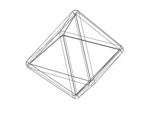 Wireframe Shape Octahedron 3D Print Model
