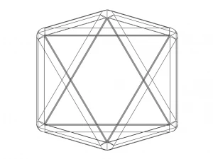 Wireframe Shape Octahedron 3D Print Model
