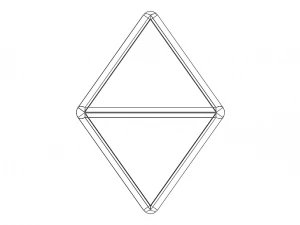 Wireframe Shape Octahedron 3D Print Model