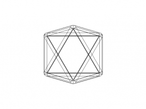 Wireframe Shape Octahedron 3D Print Model