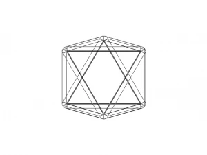 Wireframe Shape Octahedron 3D Print Model