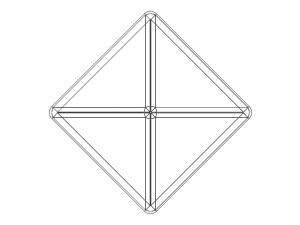 Wireframe Shape Octahedron 3D Print Model