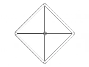 Wireframe Shape Octahedron 3D Print Model