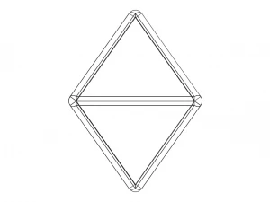 Wireframe Shape Octahedron 3D Print Model