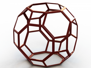 Wireframe Great Rhombicuboctahedron 3Dプリントモデル