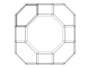 Wireframe Great Rhombicuboctahedron Model Cetak 3D