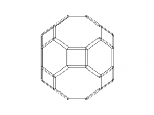 Wireframe Great Rhombicuboctahedron Model Cetak 3D