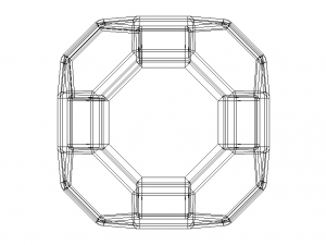 Wireframe Great Rhombicuboctahedron Model Cetak 3D