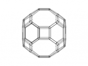 Wireframe Great Rhombicuboctahedron Model Cetak 3D