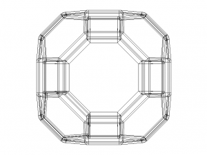 Wireframe Great Rhombicuboctahedron Model Cetak 3D